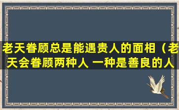 老天眷顾总是能遇贵人的面相（老天会眷顾两种人 一种是善良的人 另一种是努力的人）